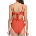 thumbnail image 4 of Charmo Womens Cut Out Smocked One Piece Swimsuits Swimwear High Cut Backless Monokinis Bathing Suits, 4 of 6