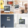 thumbnail image 4 of Termómetro digital para hogar con higrómetro - Mide temperatura y humedad con precisión, incluye reloj y alarma, memoria de registros, cambio entre °C/°F, diseño moderno en blanco y negro (batería no, 4 of 7