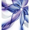 thumbnail image 3 of Ambesonne Abstract Duvet Cover Sets, Geometric Flowers, 2-Twin, Purple White and Blue, 3 of 4