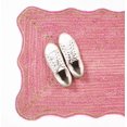 thumbnail image 2 of Rectangle Rug Natural Jute Rug Hand Braided Beige and Pink Color Rounding Line Area Rug, 2 of 5