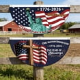 thumbnail image 4 of 4th of July Flag Banner 1776-2026 USA 250th Anniversary Patriotic Half Fan Porch Garland Merica Bunting Flag Red White Blue Memorial Decoration for Independence Day, 4 of 6