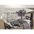 thumbnail image 5 of Fennco Styles Mondrian Embroidered Geometric Design Rectangular Table Runner (Silver, 16"x36"), 5 of 5