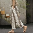 thumbnail image 5 of Women's Boho Palazzo Pants Wide Leg Beach Pants High Waisted Lounge Pants with Pockets, 5 of 7