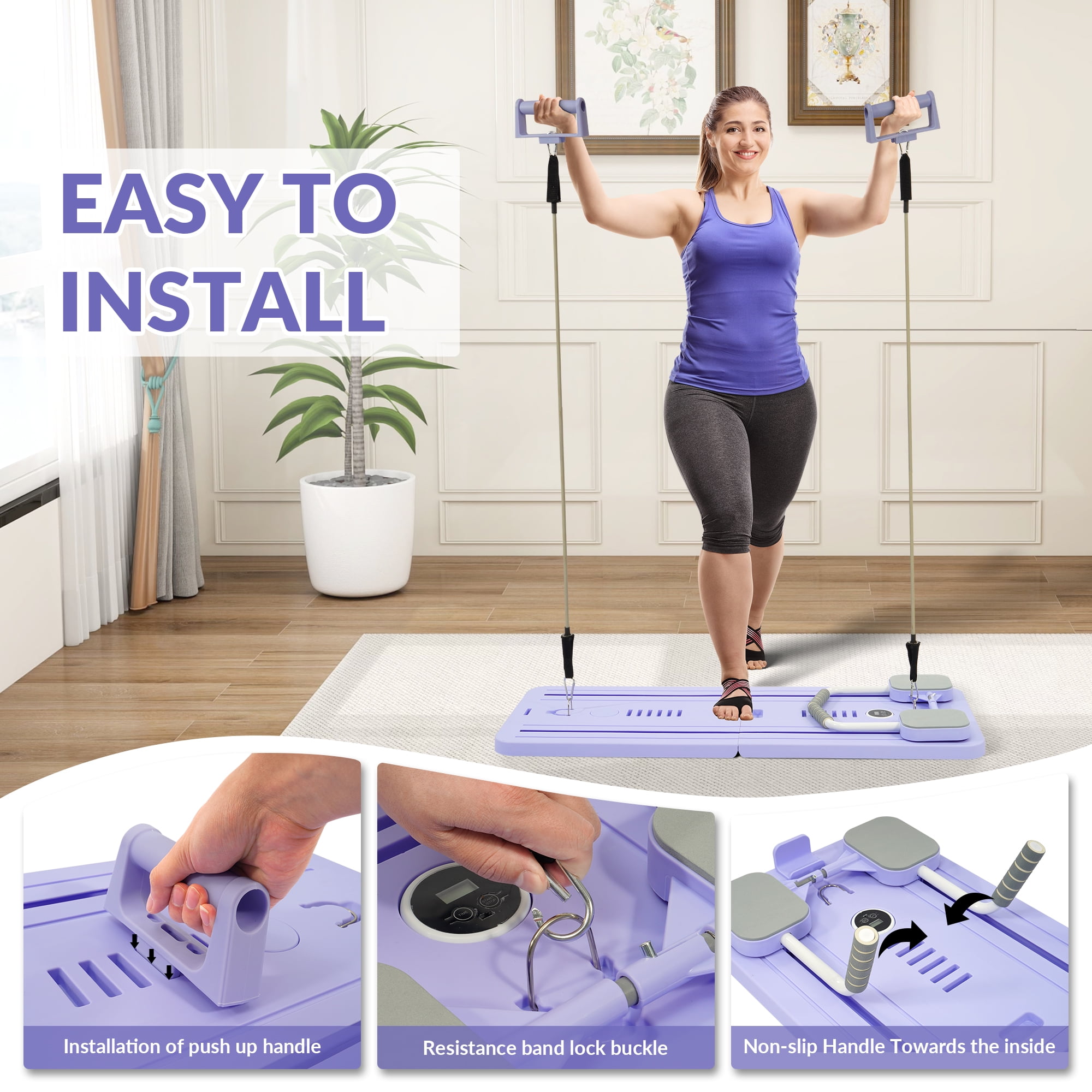 Signature Fitness Home Pilates Trainer – Adjustable Full-Body Exercise Equipment for Core, Abs & Strength, Indoor Fitness