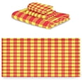 thumbnail image 2 of SKYSONIC 3 Pack Towel Red and Yellow Check Plaid Gingham Cotton Bath Towel Set (1 Bath Towel, 1 Hand Towel, 1 Washcloth) for Bathroom, Super Soft and Quick Dry Towels, 2 of 7
