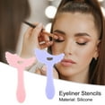 thumbnail image 3 of Unique Bargains 2 Pcs Eyeliner  Eyeliner Stencil Pads Eye Makeup Tool Winged Tip Eyeliner Aid Pink Purple, 3 of 7