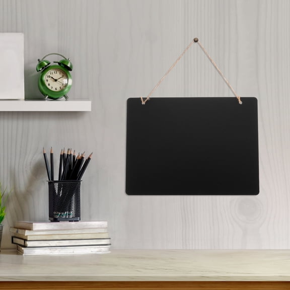 SEWOART Hanging Writing Board Small Chalkboard Wall Decor Signs Black Wood 1Set
