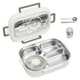 thumbnail image 2 of Stainless Steel Lunch Bento For Adults And Kids 4/5 Compartments Leak Proof Metal Bento Lunch Kids Snack Containers Reusable Snack Bento Lunch Containers With Lids, 2 of 3