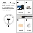 thumbnail image 4 of 20cm/8inch RGB Ring Light LED Fill Light Dimmable USB Powered with Desktop Tripod Metal Light Stand Dual Phone Holders Remote Shutter Remote Control for Live Streaming Online Video Selfie Ma, 4 of 7