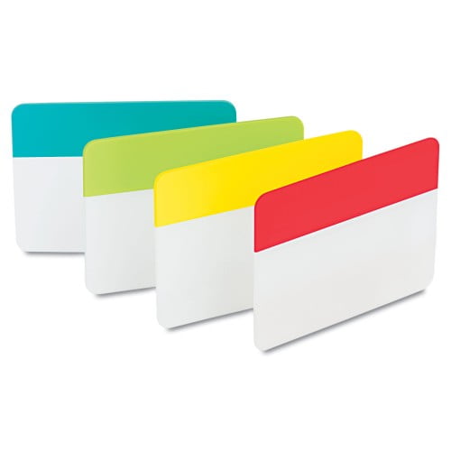 New Post-it 2' and 3' Tabs, 1/5-Cut Tabs, Assorted Colors, 2' Wide, 24/Pack,Each
