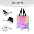 thumbnail image 3 of Wukai Colorful Glitters Print Reusable Grocery Bag Shopping Bags with Zipper Shoulder Shopping Handle Bag Suitable for Outdoor Convenient Daily Bag, 3 of 8