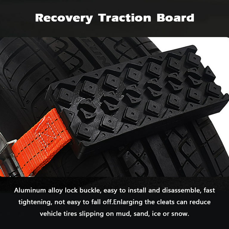 UJULUJ Non-Slip Plate, Recovery Traction Boards Emergency Rails Traction Mat  Rail Tyre Ladder for Ice Mud Sand Snow Enclosed Vehicle Self Help :  : Automotive