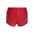 thumbnail image 4 of vastwit Girls Rhinestone Shorts Glitter Dance Ballet Tumbling Shorts Athletic Gymnastics Hot Pants Dancewear Burgundy 6, 4 of 6