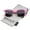 Pink-Gold / Smoke, variant on Unisex Premium Half Frame Metal Rivets Horn Rimmed Sunglasses 50mm (Yellow-Gold / Lavender) - 50mm