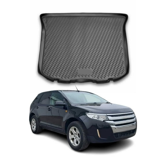 OMAC Cargo Mats Liner for Ford Edge 2007-2014 Rear Trunk Waterproof TPE Black