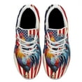 thumbnail image 2 of Patriotic Shoes Rooster American flag Print Sneakers Lightweight Comfortable Running Shoes for Men Women White Size 6, 2 of 7