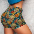 thumbnail image 4 of Disketp Skull And Flowers for Scrunch Butt Workout Shorts Women Seamless Soft Smooth Gym Yoga Scrunch Active Shorts-Small, 4 of 8