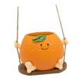 thumbnail image 4 of Maceta colgante colgante maceta, maceta de cara sonriente, mini maceta de oranjada de naranja de color naranja divertido para maceta para escritorio, 4 of 8
