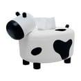thumbnail image 2 of Mavericks Cow Tissue Box with Toothpick Holder, ABS Fiber Desktop Paper Towel Dispenser for Bathroom, Kitchen, Living Room Decor, Removable Lid, Cute Animal Style, 2 of 4