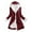 Wine, variant on Womens Cable Knit Cardigan Sweaters Solid Color Hooded Long Sleeve Fleece Lined Toggle Button With Pockets Longline Coat