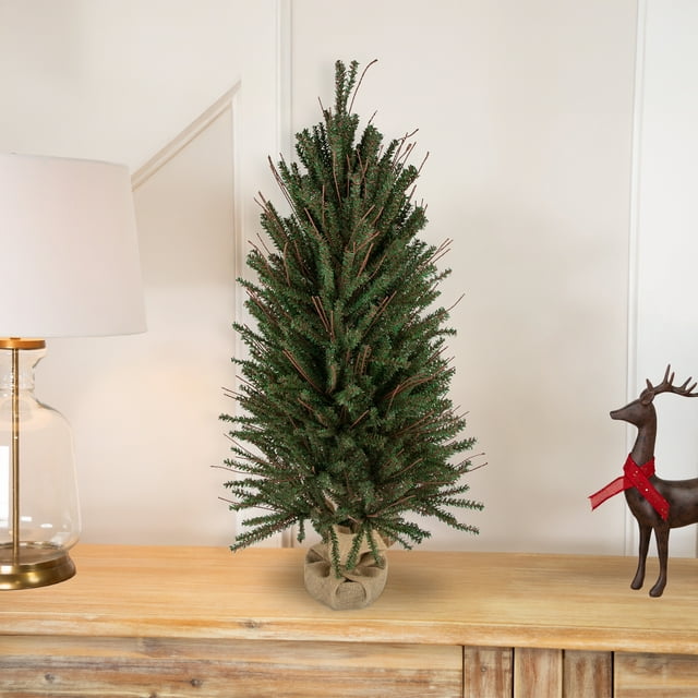 Northlight 3' Green and Brown Medium Warsaw Twig Artificial Christmas Tree - Unlit