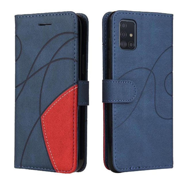 GANGXUN Flip Case for Samsung Galaxy A51 4G – Leather Wallet Cover with Card Slots, Kickstand & Color Stitching Protective Folio