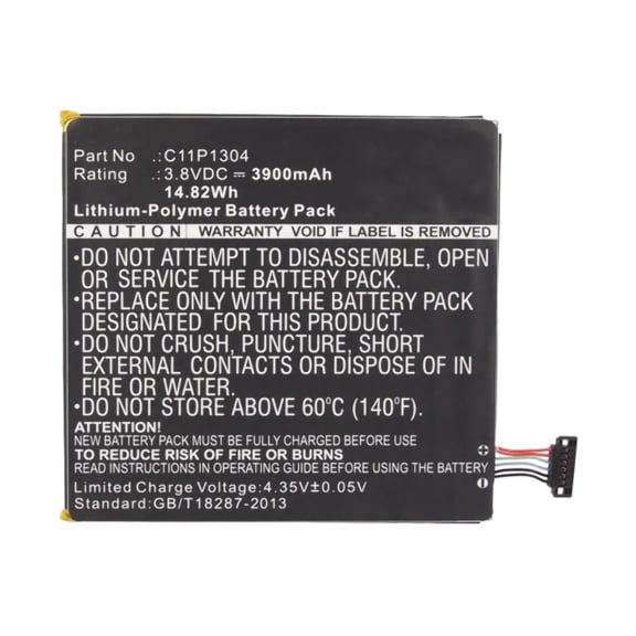 Batteries N Accessories BNA-WB-P5127 Tablets Battery - Li-Pol, 3.8V, 3900 mAh, Ultra High Capacity Battery - Replacement for Asus 0B200-00800000 Battery