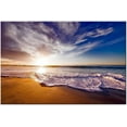 thumbnail image 5 of Beach Canvas Wall Art Beautiful Coastal Prints Painting for Living Room Bedroom Seaside Sunrise Landscape Picture Wall Mount Artwork for Home Kitchen Office Wall Decor Ready to Hang [12''W X 18''H], 5 of 6