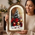 thumbnail image 3 of 2026 Christmas Indoor Decoration Vintage Christmas Wooden Framed Sign. Arched Frame Xmas Wall Art. Tabletop Hanging Purpose Decor For Holiday Indoor Home Party Ornament, 3 of 7