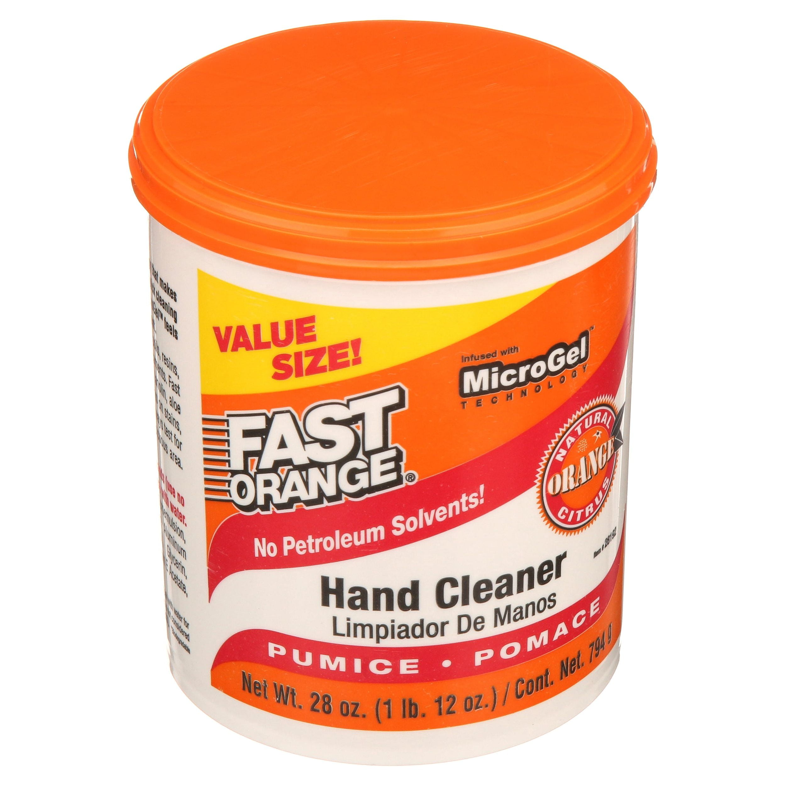 (2 pack) Permatex Fast Orange Pumice Hand Cleaner, 28 oz. Orange Scented, for all skin types - 28192
