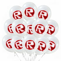 20 PCS Birthday Party Balloons White Pixel Style Gamer Party Supplies Balloon Latex Roblox Balloons