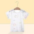 thumbnail image 2 of Taqqpue T-Shirt pour Bébé Fille Manches Courtes Col Rond Imprimé Mignon Été Coton Respirant Décontracté 0-6 Ans, 2 of 3
