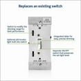 thumbnail image 3 of Interruptor de intensidad Leviton Toggle Slide TSL06-1LG para bombillas LED, 3 of 7