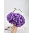 thumbnail image 4 of REMANLAND Women's Satin Floral Evening Clutch Purse, Purple, 4 of 7