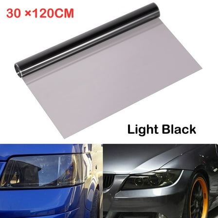 Worgeous 1Pack Heat Resistant Light Black Headlight Tint Film for Car Customization 120*30*0.5in