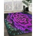 thumbnail image 2 of Ahgly Company Indoor Rectangle Patterned Bright Purple Abstract Area Rugs, 8' x 10', 2 of 6