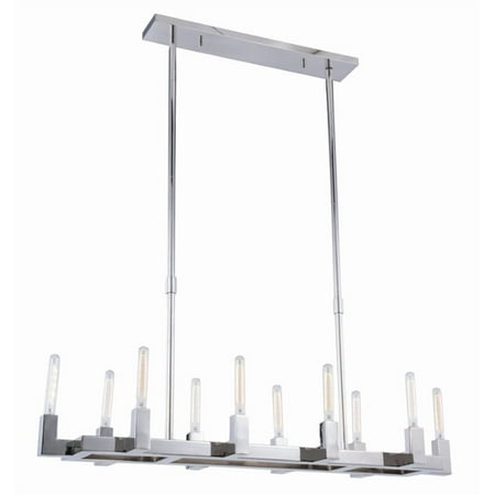 Elegant Lighting Corsica 10 Light Chandelier in Polished Nickel