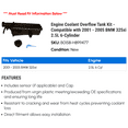 thumbnail image 2 of Engine Coolant Overflow Tank Kit - Compatible with 2001 - 2005 BMW 325xi 2.5L 6-Cylinder 2002 2003 2004, 2 of 2