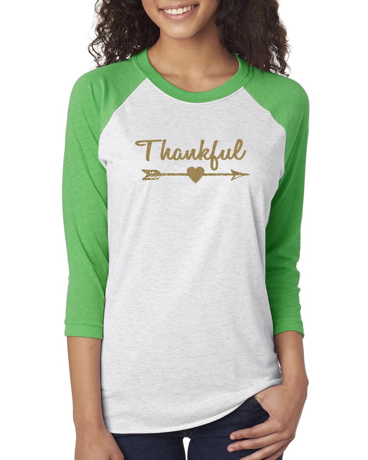 Thankful Gold Glitter Christmas Shirt 