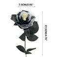 thumbnail image 2 of Holloyiver Halloween Black Roses with Skull, Black Flowers with Stem, Artificial Rose Bouquet Fake Rose Flowers for Halloween Party Arrangements Home Wedding Decor, 2 of 8