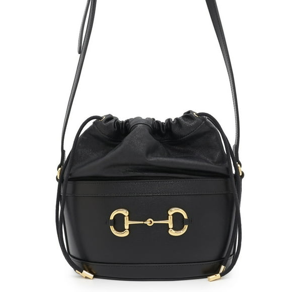 Pre-Owned Gucci Shoulder Bag 1955 Horsebit 602118 GUCCI Bucket Black