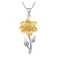 thumbnail image 1 of Collar Girasol de plata 925 para mujer con circonita, 1 of 1