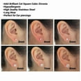 thumbnail image 3 of Alexcraft Diamond Stud Earrings Set Silver Plated Princess Round Cut Cubic Zirconia Earring Hypoallergenic Jewelry for Women Men 10 Pairs, 3 of 8