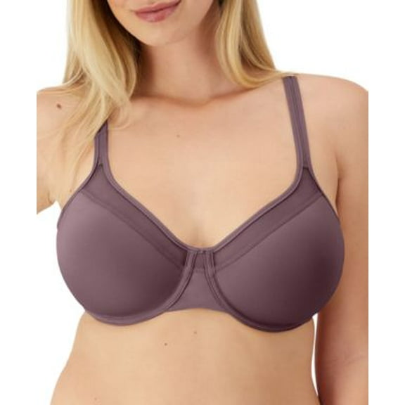 Bali CURRANT PURPLE One Smooth U Ultra Lite Illusion Neck Bra, US 36D NWOT