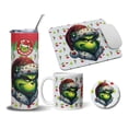 thumbnail image 1 of Termo 20oz, taza, posavaso + Mouse Pad SVArt diseño El Grinch Feliz navidad MD5, 1 of 5