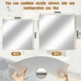 thumbnail image 5 of Home Gym Mirrors 12'' x 16'' Mirror Tiles Self Adhesive Workout Frameless Acrylic Wall Mirror 2mm Thick Wall Mounted Mirror Sheets Mirror Trays for Wedding Table Centerpieces, 5 of 5