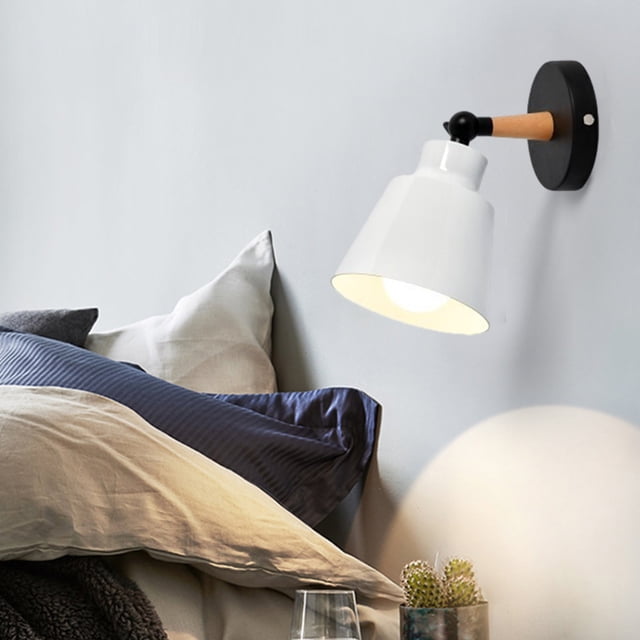 PRETXORVE 9 In Wall Lamp Black Wall-mounted Bedside Iron Art Plain Aisle Wall Lamp Suitable For Bedroom Bedside Aisle Study (light Source Not Included)