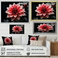 thumbnail image 4 of Designart "Dazzling Pink Dahlia" Floral Floater Framed Canvas Art Print, 4 of 7