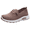 Coffee, variant on Willtoo Orthopedic Shoes for Women Mesh Breathable Non Slip Sneakers Arch Support Relaxed Walking Shoes Versatile Slip on Lace Up