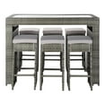 thumbnail image 3 of Safavieh Balcony Bar Height Outdoor Dining Table Set, Gray, 3 of 16